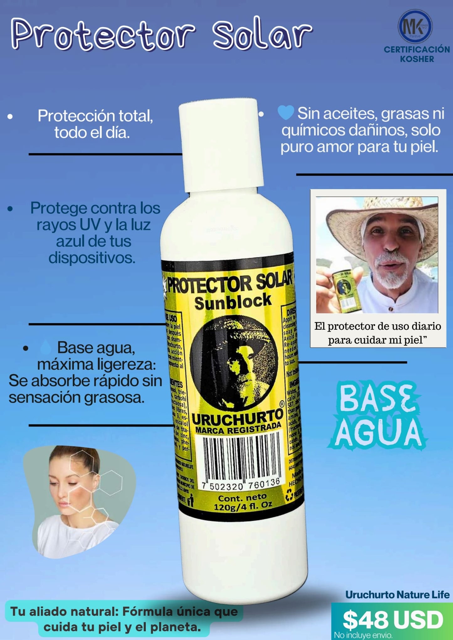 PROTECTOR SOLRAR Sunblock uruchurto